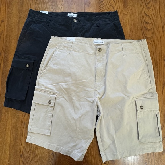 NWT Lot 2 Saddlebred‎ Comfort Flex Flat Front 11" Stretch Twill Shorts Men's 40 - Picture 1 of 9